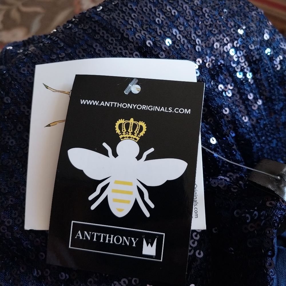 Anthtony Originals Navy Sequin Dress